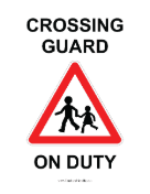 Crossing Guard Sign teachers printables