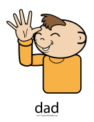 Dad Sign Color teachers printables