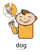 Dog Sign Color teachers printables