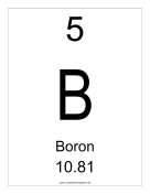 Boron teachers printables