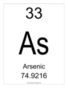 Arsenic teachers printables