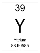 Yttrium teachers printables