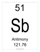 Antimony teachers printables