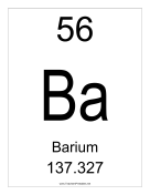 Barium teachers printables