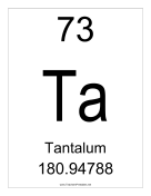 Tantalum teachers printables