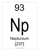 Neptunium teachers printables