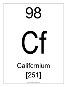 Californium teachers printables