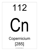 Copernicium teachers printables