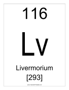 Livermorium teachers printables