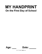 First Day Handprint