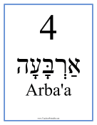 Hebrew 4 Masculine teachers printables