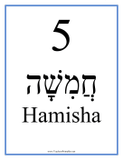 Hebrew 5 Masculine teachers printables