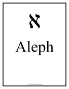 Hebrew Aleph teachers printables