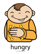 Hungry Sign Color teachers printables