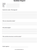 Incident Report