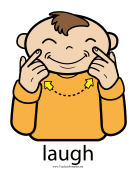 Laugh Sign Color teachers printables