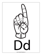 Letter D-Outline-With Label teachers printables