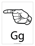 Letter G-Outline-With Label teachers printables