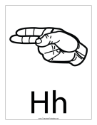 Letter H-Outline-With Label teachers printables