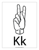 Letter K-Outline-With Label teachers printables