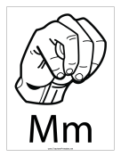 Letter M-Outline-With Label teachers printables