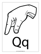 Letter Q-Outline-With Label teachers printables