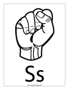 Letter S-Outline-With Label teachers printables