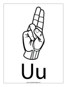 Letter U-Outline-With Label teachers printables