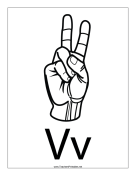 Letter V-Outline-With Label teachers printables