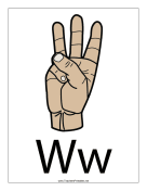 Letter W-Filled-With Label teachers printables