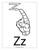 Letter Z-Outline-With Label teachers printables