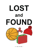 Lost And Found Sign teachers printables