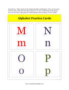 M to P Alphabet Flash Cards teachers printables