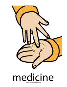 Medicine Sign Color teachers printables