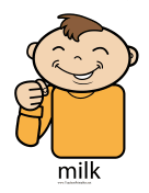 Milk Sign Color teachers printables