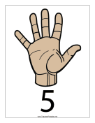 Number 5-Filled-With Label teachers printables