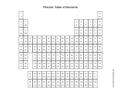 Periodic Table of Elements teachers printables