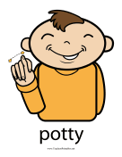 Potty Sign Color teachers printables