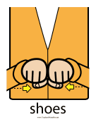 Shoes Sign Color teachers printables