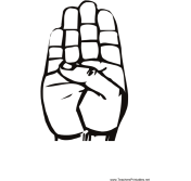 Sign Language B teachers printables