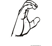 Sign Language C teachers printables