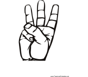 Sign Language W teachers printables