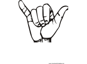 Sign Language Y teachers printables