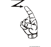 Sign Language Z teachers printables