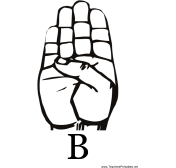 Sign Language with B teachers printables