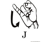 Sign Language with J teachers printables