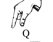 Sign Language with Q teachers printables