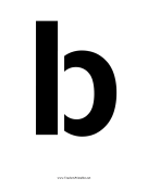 Stencil Lowercase B teachers printables