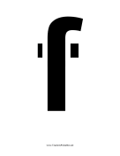 Stencil Lowercase F teachers printables