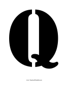 Stencil Q teachers printables
